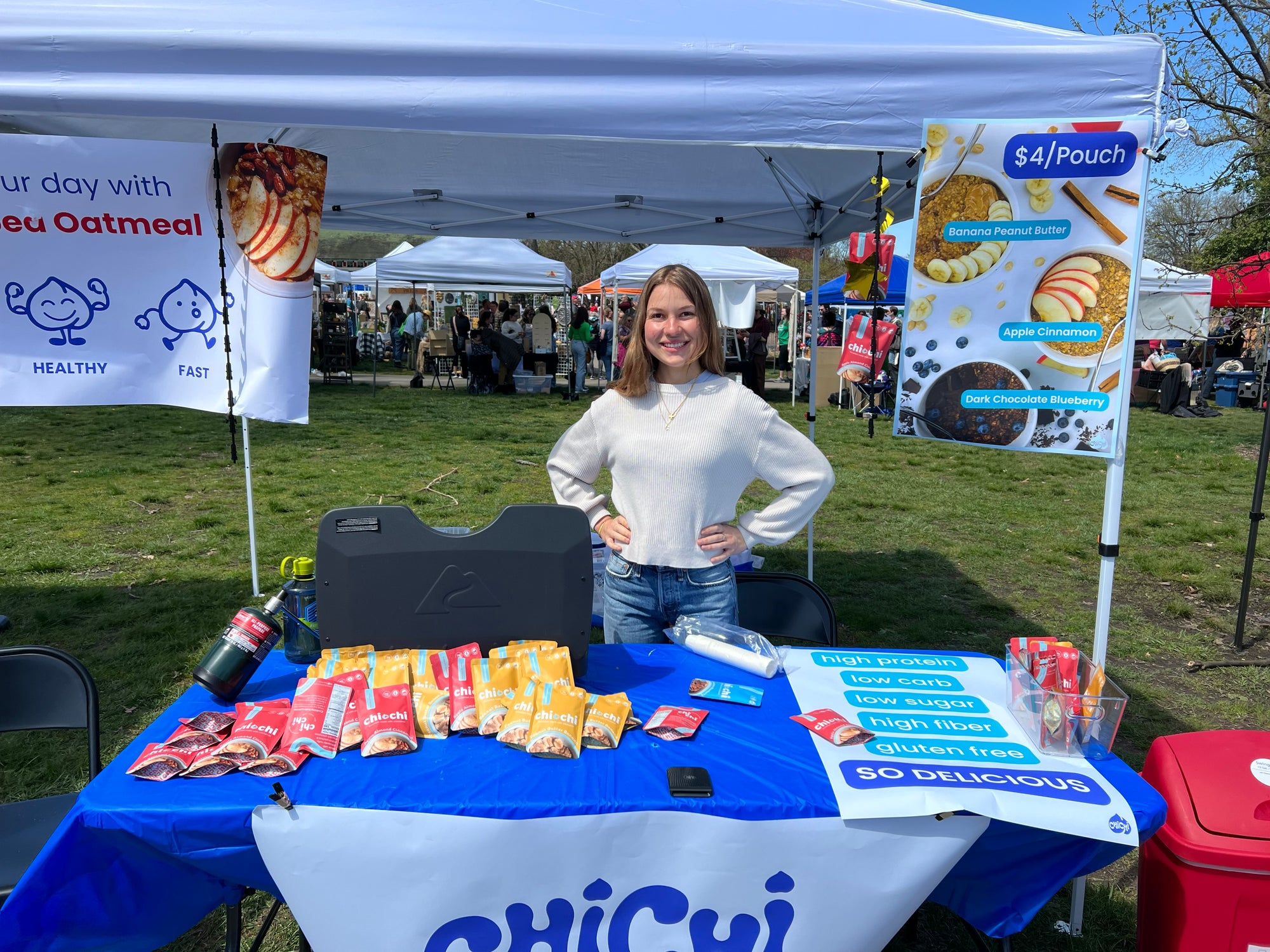 A Successful Debut: Chickpea Oatmeal at the Tower Grove Farmers Market