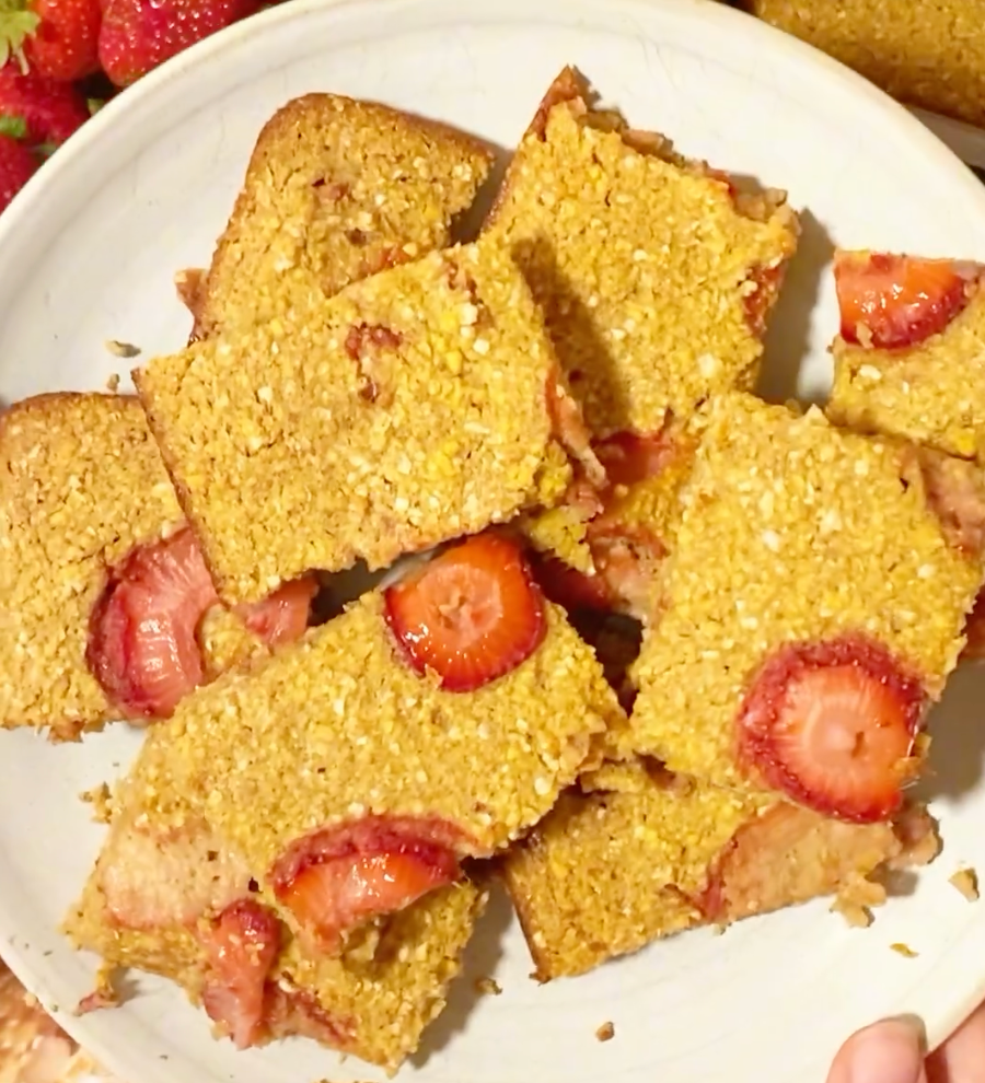 Strawberry Chickpea Bars